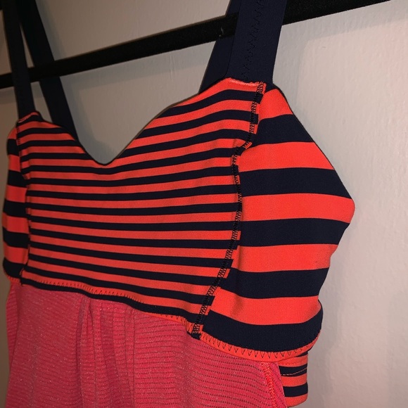 Lululemon Athletica Bra Top Size 6 Blue & Coral - Picture 5 of 9